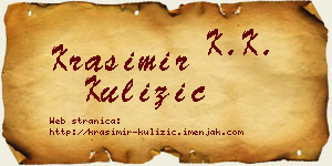 Krasimir Kulizić vizit kartica